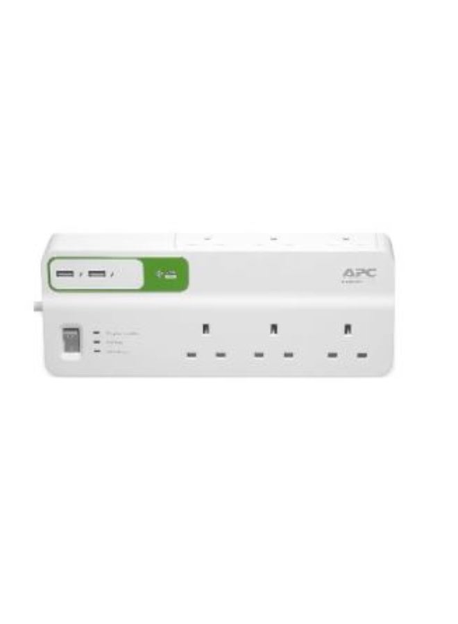 APC PM6-UK Essential SurgeArrest 6-Outlet Power Strip with UK Plug
