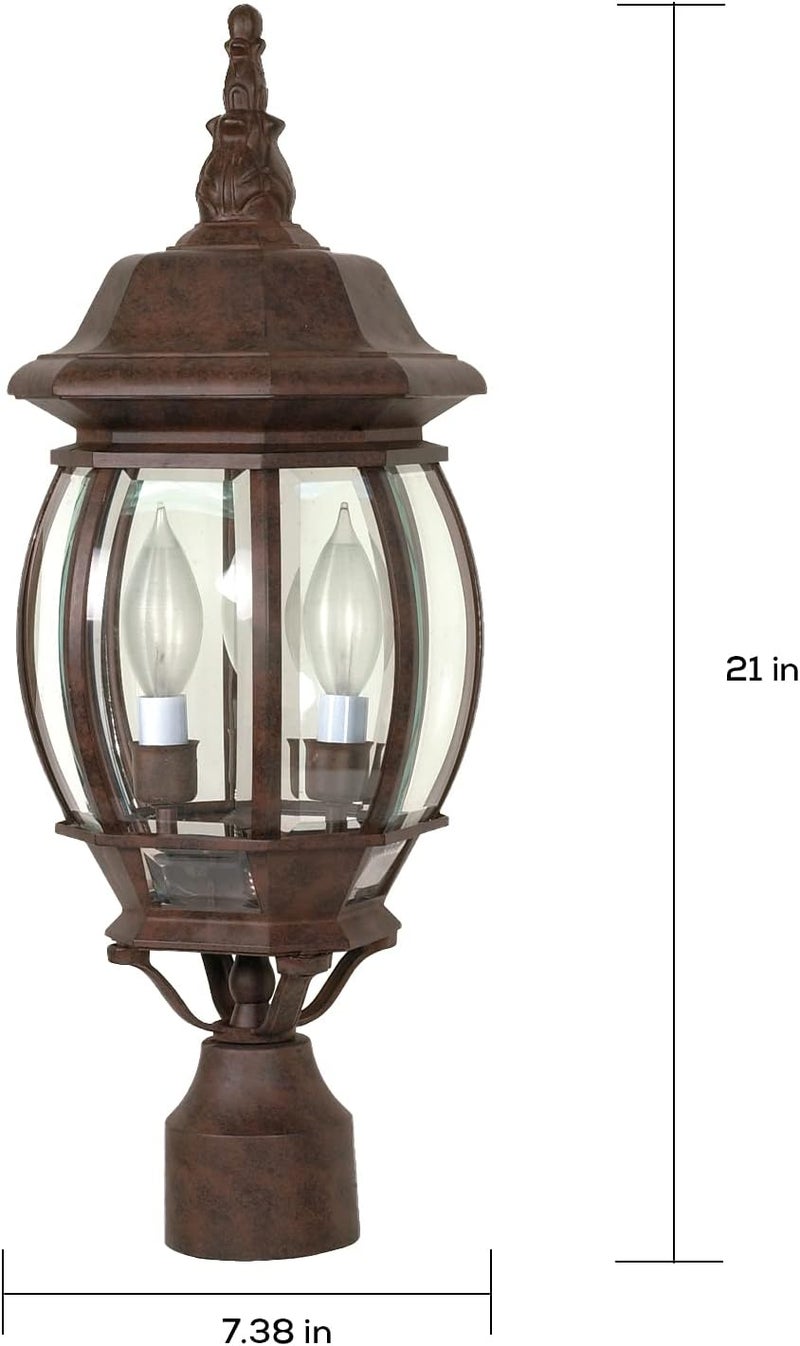 Nuvo Lighting 60/898 Traditional Three Light Post Mount from Central Park Collection in Bronze/Dark Finish - Image 2