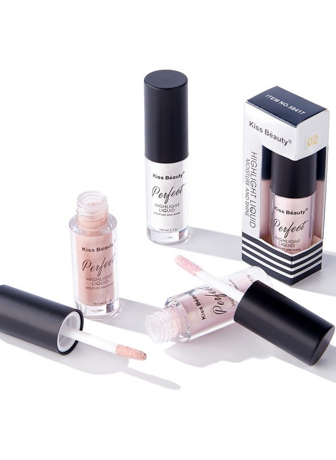 Liquid Glitter Concealer Liquid Foundation Eyeliner, Metal Glitter Glitter Eyeshadow, Glitter Long Lasting Waterproof Face Lip Art Suitable For Party Holiday Makeup 03#