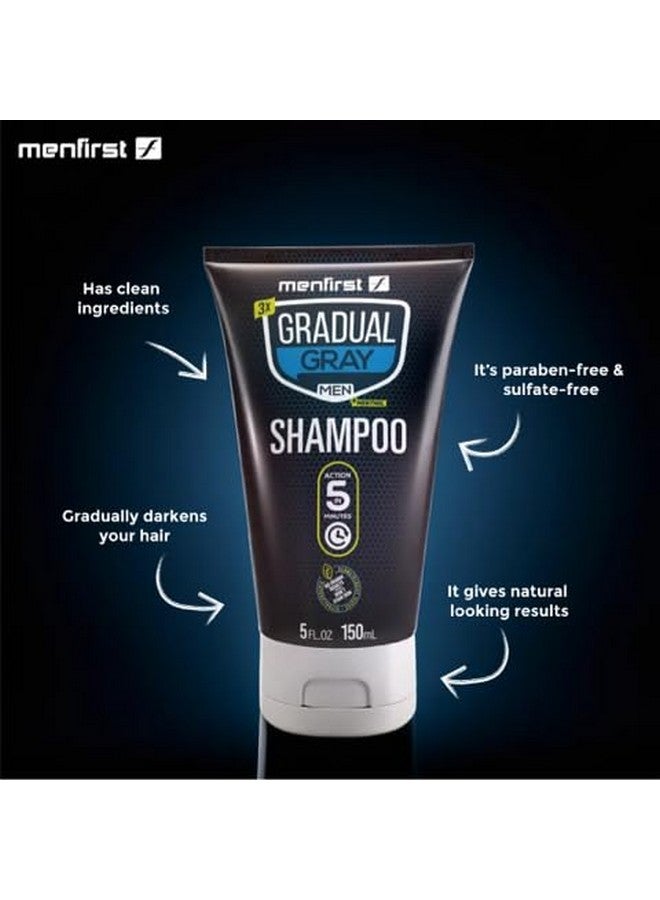 MENFIRST Gray Hair Darkening Shampoo - Gradual Hair Color For Gray ...