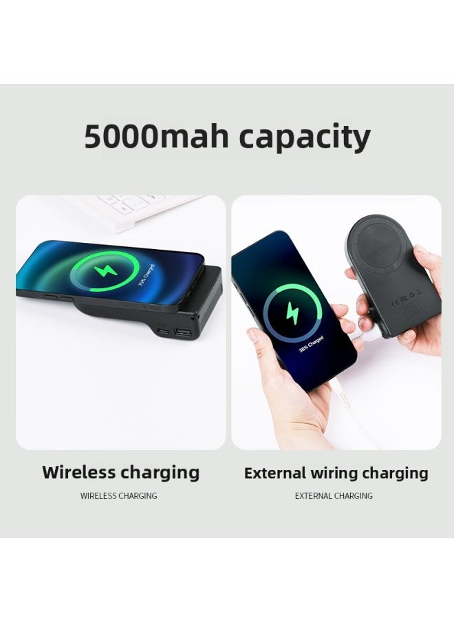2024 Mobile Power Mobile Phone Selfie Stick Bluetooth Assistant Wireless Magnetic Charging Treasure Cross-border-Color:Emerald [bluetooth Photography Assistant Magnetic Power Bank]