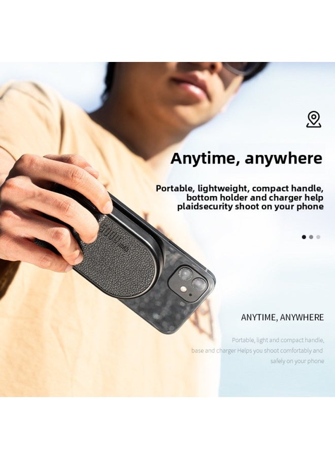 2024 Mobile Power Mobile Phone Selfie Stick Bluetooth Assistant Wireless Magnetic Charging Treasure Cross-border-Color:Emerald [bluetooth Photography Assistant Magnetic Power Bank]