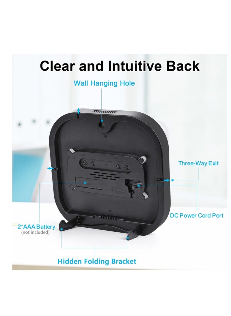 كابتن تيك Digital Wall Clock Large Display, Digital Wall Clock with Remote, with Date Week Temperature, 10.55" Large Display and Auto Dimmable, 10 Levels Adjustable Brightness, 12/24h - Image 4