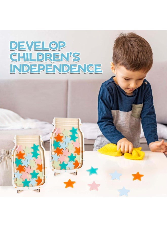 برطمان مكافآت مغناطيسي، برطمان مكافآت صفّي للأطفال، برطمان مكافآت نجوم مُخصّص لسلوك الطلاب، لوحة مكافآت مغناطيسية للسبورة الصفية والمنزل - Image 4