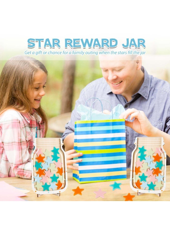 برطمان مكافآت مغناطيسي، برطمان مكافآت صفّي للأطفال، برطمان مكافآت نجوم مُخصّص لسلوك الطلاب، لوحة مكافآت مغناطيسية للسبورة الصفية والمنزل - Image 5