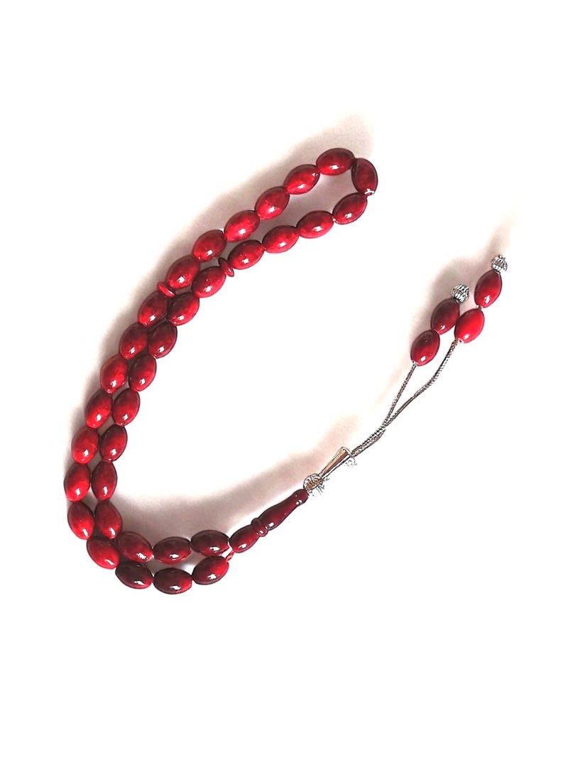 Red Medium Length Prayer Beads  - Image 4