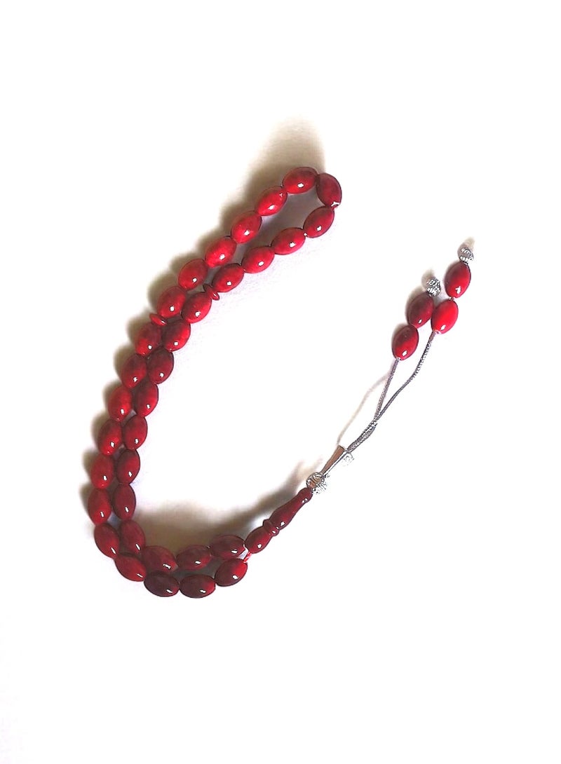 Red Medium Length Prayer Beads  - Image 3