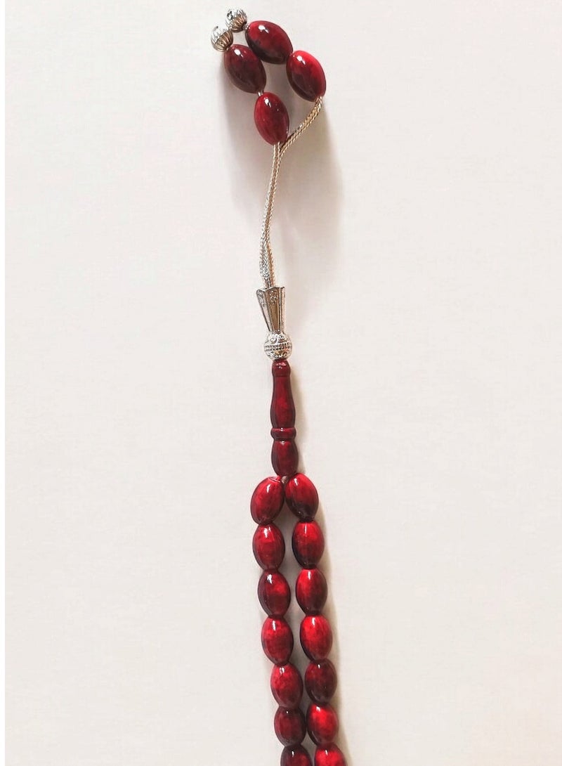 Red Medium Length Prayer Beads  - Image 2