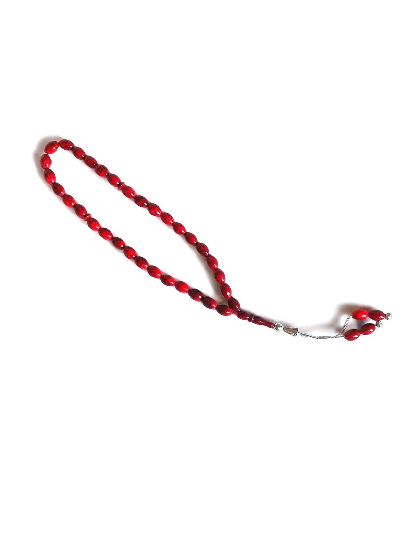 Red Medium Length Prayer Beads  - Image 5