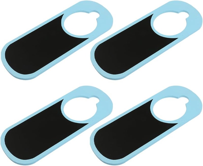 Sky Blue Double Sided Blank Chalkboard Door Hanger Tags Modern Minimalist Hanging Sign for Home Office Restaurant - Image 1