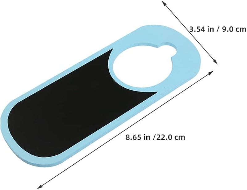 Sky Blue Double Sided Blank Chalkboard Door Hanger Tags Modern Minimalist Hanging Sign for Home Office Restaurant - Image 3