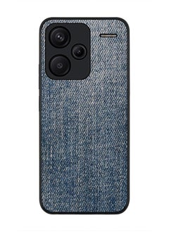 Stylizedd Rugged Black Edge Case for Xiaomi Redmi Note 13 Pro Plus, Slim fit Case Flexible Anti Drop TPU Gel Thin Cover -  Dark Denim Print  - Image 1