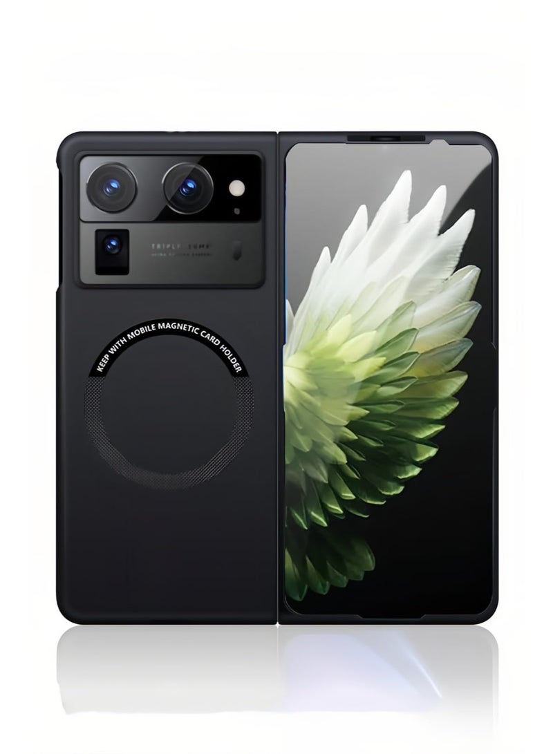 عام غطاء متوافق مع تكنو فانتوم V فولد 2، تصميم بسيط غير لامع [متوافق مع ماج سيف]، حماية عسكرية فائقة الرقة ضد السقوط، غلاف هاتف صلب واقي. - Image 1