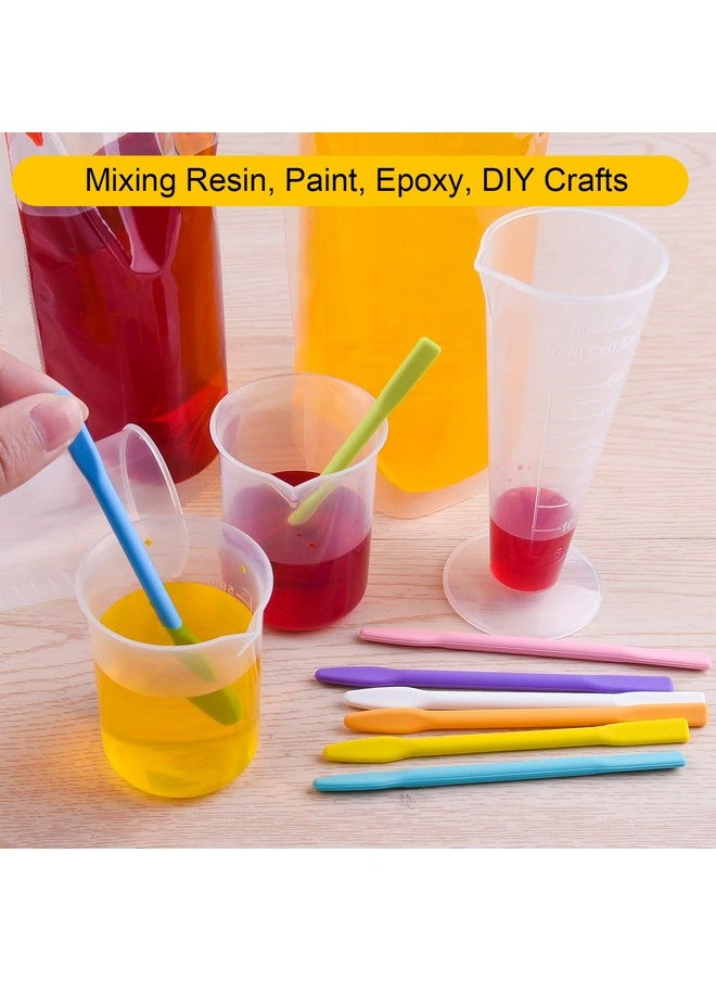 FEPITO Silicone Stir Sticks Kit Includes 9 Pcs Silicone Stir Sticks 4 Pcs Silicone Epoxy Brushes 2 Pcs Silicone Spatula For Mixing Resin Paint Epoxy Diy Crafts  - Image 3