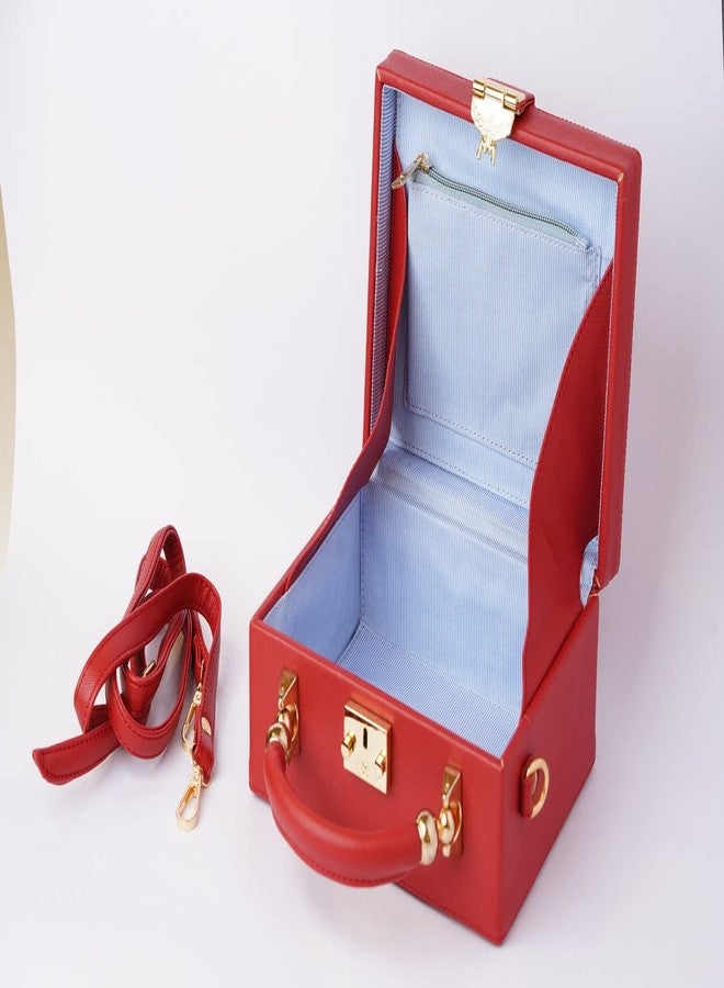 CHAARPAI Trunk Vegan Leather Handbags with Top Detachable Handle for daily,Occasional use - Image 3