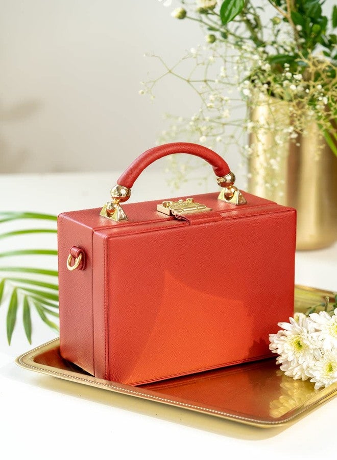 CHAARPAI Trunk Vegan Leather Handbags with Top Detachable Handle for daily,Occasional use - Image 2
