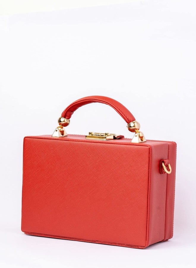 CHAARPAI Trunk Vegan Leather Handbags with Top Detachable Handle for daily,Occasional use - Image 4