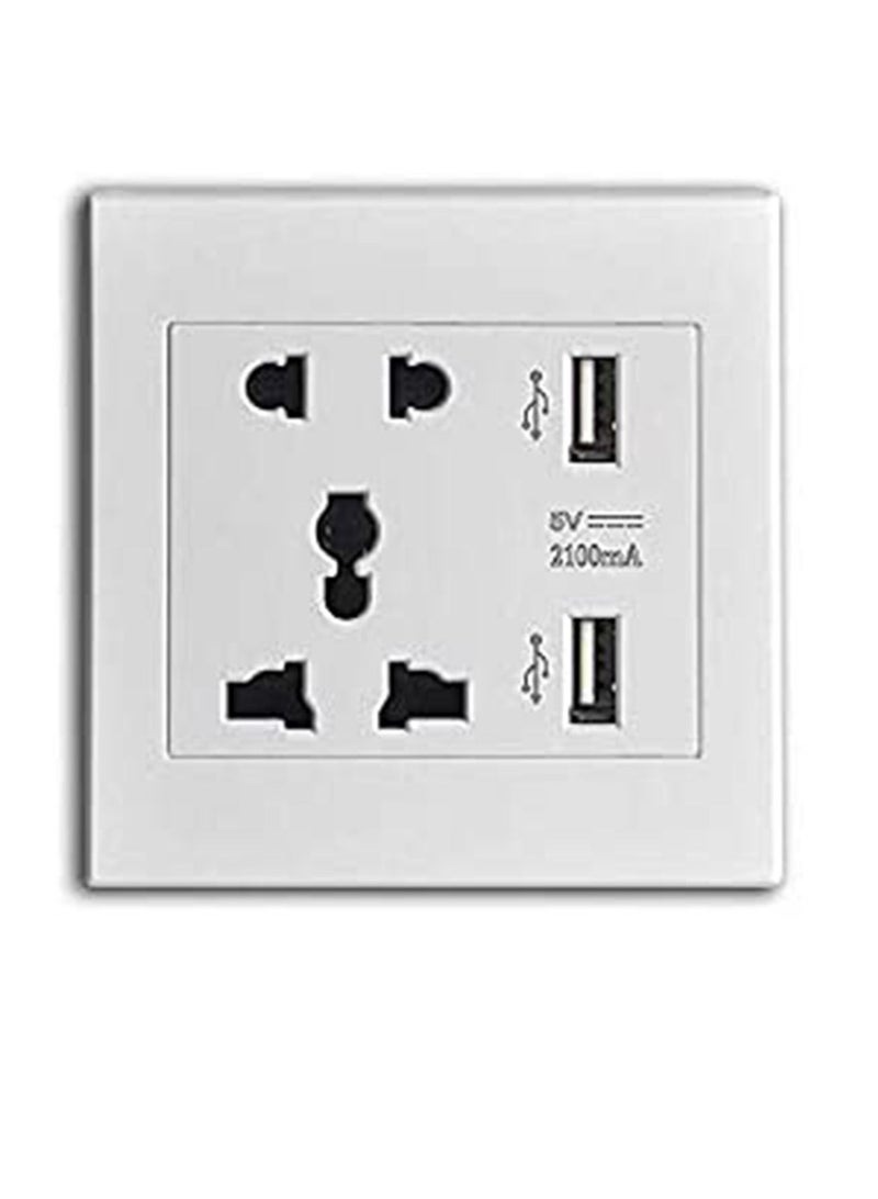 Y&D Comprehensive Protection, Universal Wall Socket with Dual, Perfect for Homes, Offices and Work Places  - Image 1