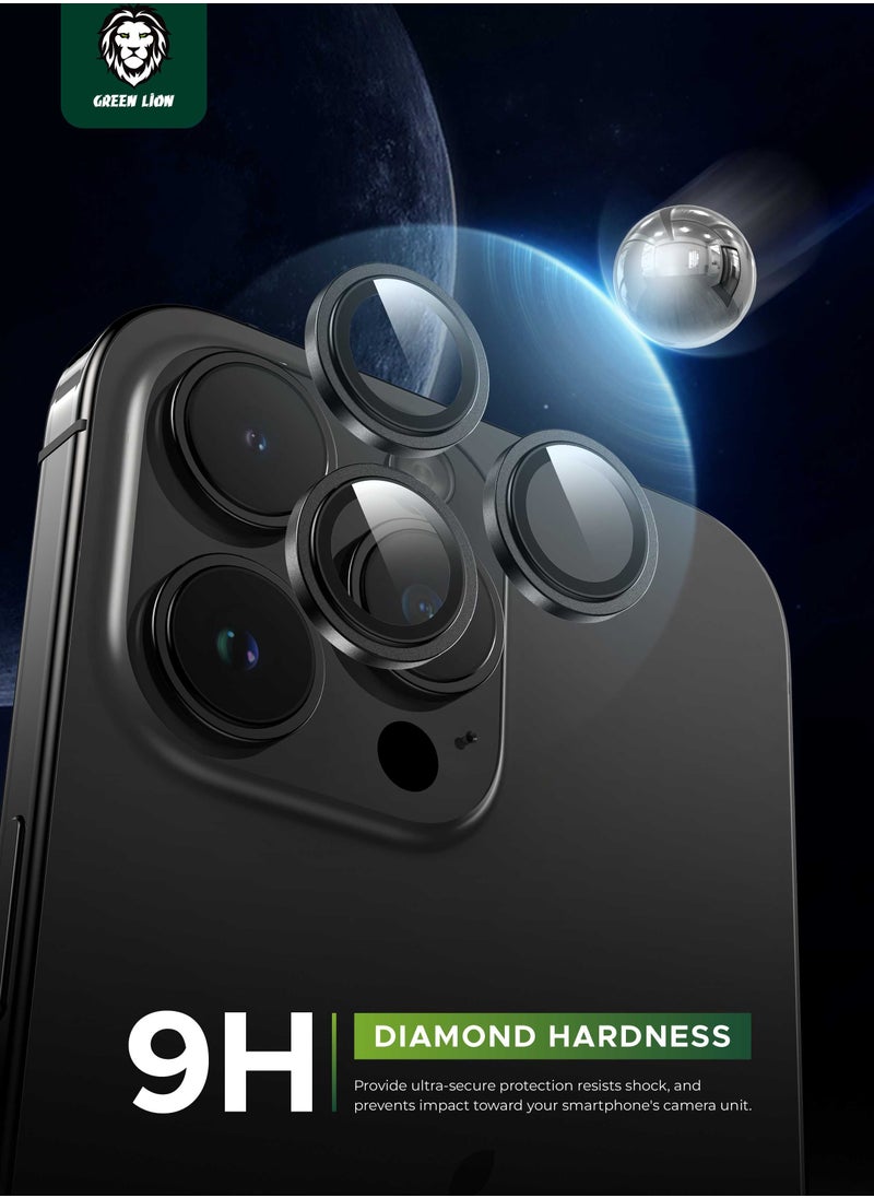 HD Plus Camera Lens for iPhone 15 Pro / iPhone 15 Pro Max / Anti Fingerprint / Anti Glare Coating / Anti Scratch / Water Resistant / Nano Aborting / Durable Glass / Easy to Install / High Quality / Maximum Protection / Ultra Clear Lenses - Silver