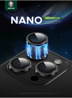 GREEN LION HD Plus Camera Lens for iPhone 15 Pro / iPhone 15 Pro Max / Anti Fingerprint / Anti Glare Coating / Anti Scratch / Water Resistant / Nano Aborting / Durable Glass / Easy to Install / High Quality / Maximum Protection / Ultra Clear Lenses - Silver  - Image 4