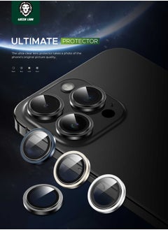 GREEN LION HD Plus Camera Lens for iPhone 15 Pro / iPhone 15 Pro Max / Anti Fingerprint / Anti Glare Coating / Anti Scratch / Water Resistant / Nano Aborting / Durable Glass / Easy to Install / High Quality / Maximum Protection / Ultra Clear Lenses - Silver  - Image 3