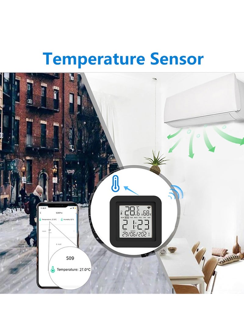 Lezonic - Smart Temperature Sensor,Hygrometer,IR Remote Control,Universal,Control Through TUYA App,Compatible With Alexa And Google Assistant For TV,AC,Audio,And DVD - Image 1