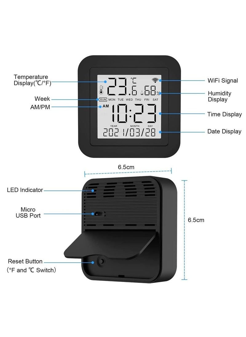 Lezonic - Smart Temperature Sensor,Hygrometer,IR Remote Control,Universal,Control Through TUYA App,Compatible With Alexa And Google Assistant For TV,AC,Audio,And DVD - Image 1