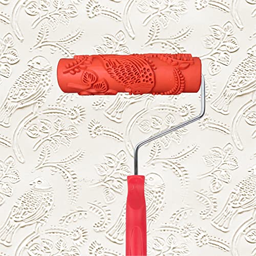 Nichiyo 7'' Texture Roller DIY Decorative Art Pattern Paint Roller Rubber Roller for Walls, Furnitures and Floors Decoration(EG343T) - Image 1