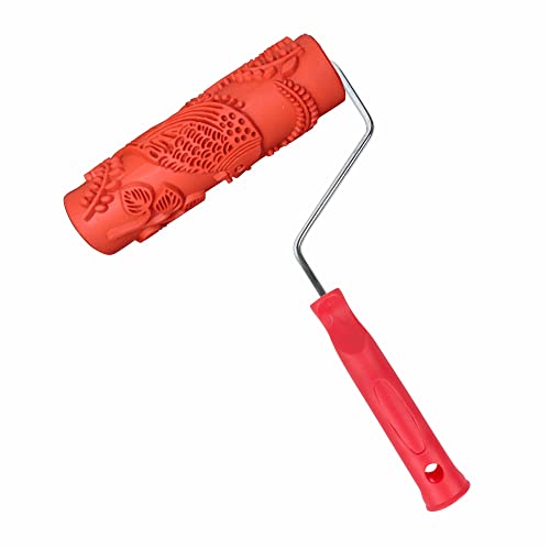 Nichiyo 7'' Texture Roller DIY Decorative Art Pattern Paint Roller Rubber Roller for Walls, Furnitures and Floors Decoration(EG343T) - Image 2