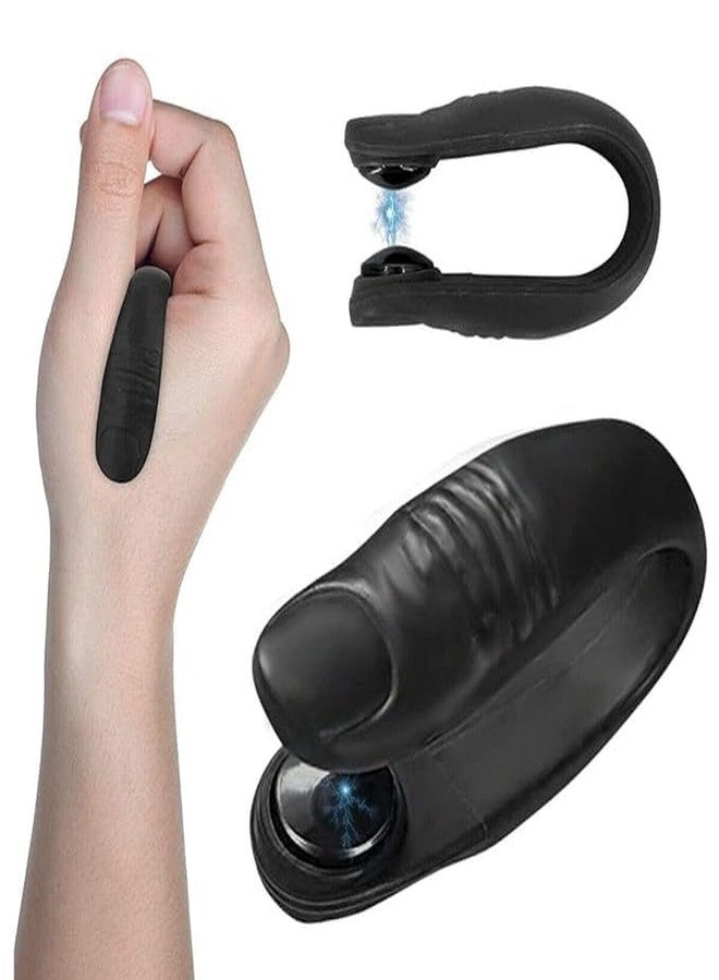 WAGKOVA Acupressure Hand Thumb Clip for Migraine & Headache Relief | Natural Pain Relief Tool for LI4 Pressure Point | Reusable Drug-Free Stress Relief Band for Men Women Teens Travel Use (Black) - Image 1