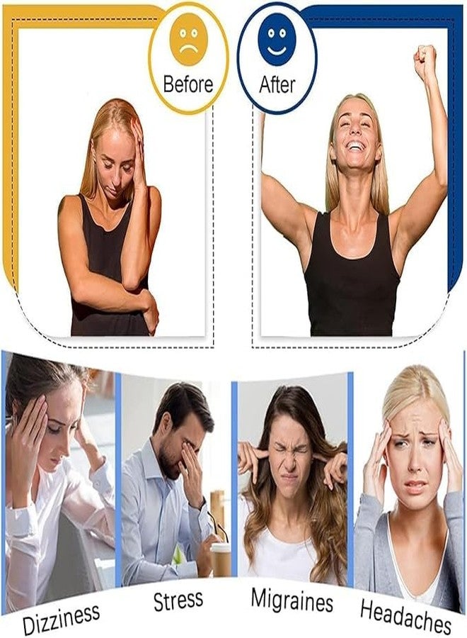 WAGKOVA Acupressure Hand Thumb Clip for Migraine & Headache Relief | Natural Pain Relief Tool for LI4 Pressure Point | Reusable Drug-Free Stress Relief Band for Men Women Teens Travel Use (Black) - Image 4