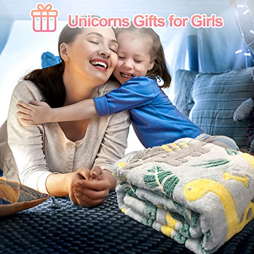 TEHALK Glow in The Dark Dinosaur Blanket for Boys - Soft Fleece Throw for Kids, Toddlers - Dinosaur Gifts, Birthday Present - 50"x60" - Image 4