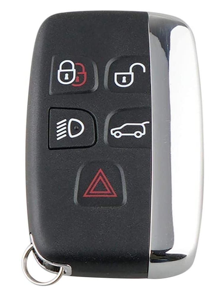 althiqahkey Car Key Fob Case 5 Button ABS Black Smart Car Remote Key Fob Case Cover Shell Accessories Fit for Range Rover Evoque 2012 to 2016 - Image 1