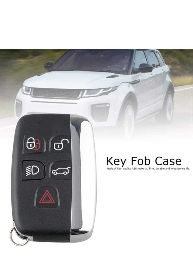 althiqahkey Car Key Fob Case 5 Button ABS Black Smart Car Remote Key Fob Case Cover Shell Accessories Fit for Range Rover Evoque 2012 to 2016 - Image 3
