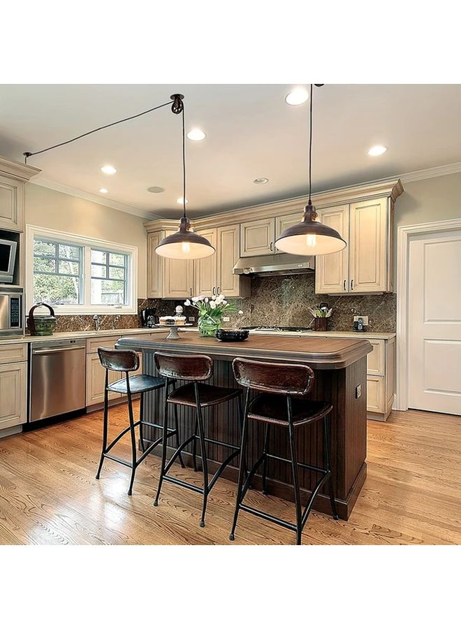 Vintage Bronze Wall Sconce Pulley Kit Rustic Ceiling Lamp Installation Metal Construction - Image 4