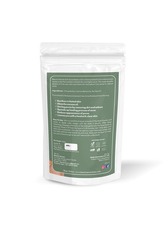 Beauty Secrets Anti Acne Face Mask for Women and Men (50 gm) for Oily and Acne Prone Skin | Helps to prevent Pimples & Breakouts - Image 2