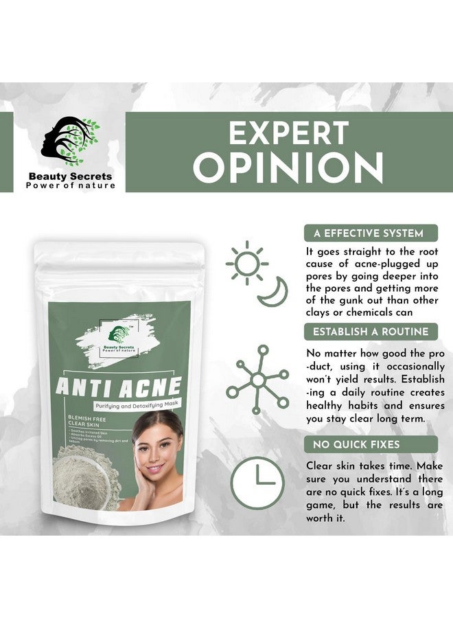 Beauty Secrets Anti Acne Face Mask for Women and Men (50 gm) for Oily and Acne Prone Skin | Helps to prevent Pimples & Breakouts - Image 5