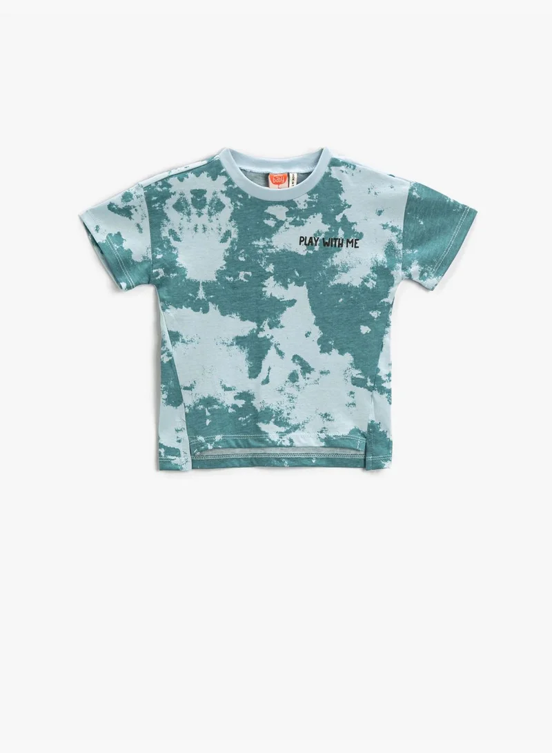KOTON Printed T-Shirt Short Sleeve Crew Neck Cotton