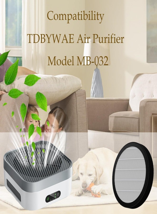 DAODEFUL MB-032 Filter True HEPA for TDBYWAE Air Purifier for Home Pets Used for 600 Sq Ft Coverage - Ultra-Quiet 4 Pack - Image 2