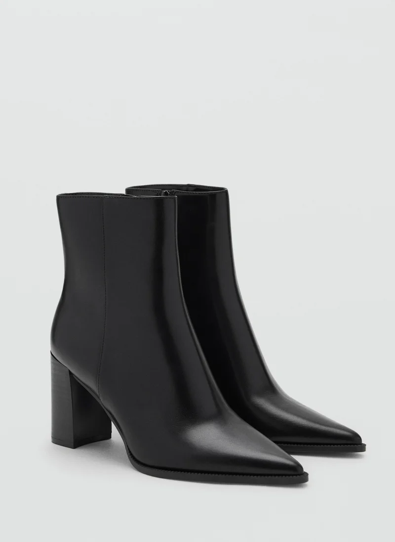 MANGO Ankle boots with block heel