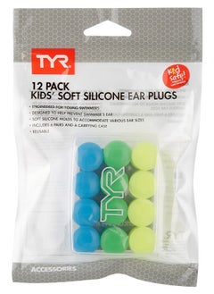 TYR Kids’ Soft Silicone Ear Plugs 12 Pack  - Image 1