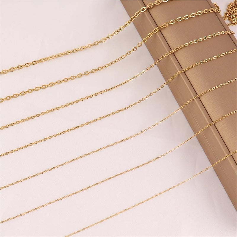 Application 4Meter Stainless Steel Chain Link Necklace O Shape 1.5/2/3mm Gold(Gold Color,3MM) - Image 5
