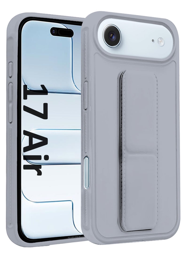 CATANES 3 Packs Premium PU Leather Case for iPhone 17 Air with Stand Function Shockproof and Anti Scratch Finger Grip with Two Privacy Screen Protector - Image 3