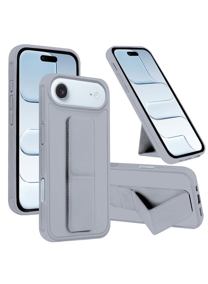 CATANES 3 Packs Premium PU Leather Case for iPhone 17 Air with Stand Function Shockproof and Anti Scratch Finger Grip with Two Privacy Screen Protector - Image 2