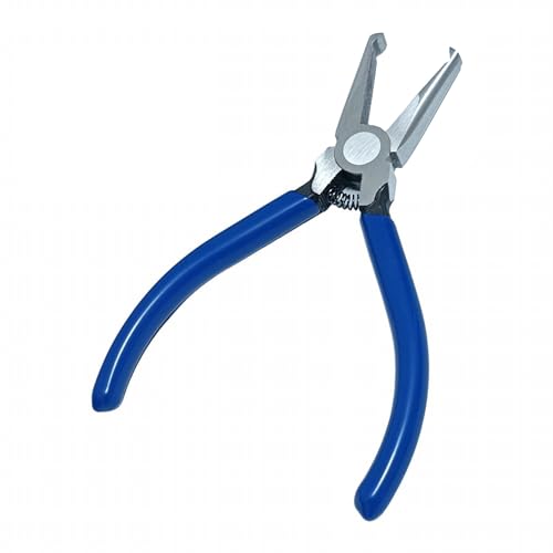 PANSHIYON Fret Removal Pliers,Flat Head Guitar Fret Puller Tool with Blue Rubber Coating for Acoustic Eelectric Guitar Bass - Image 1