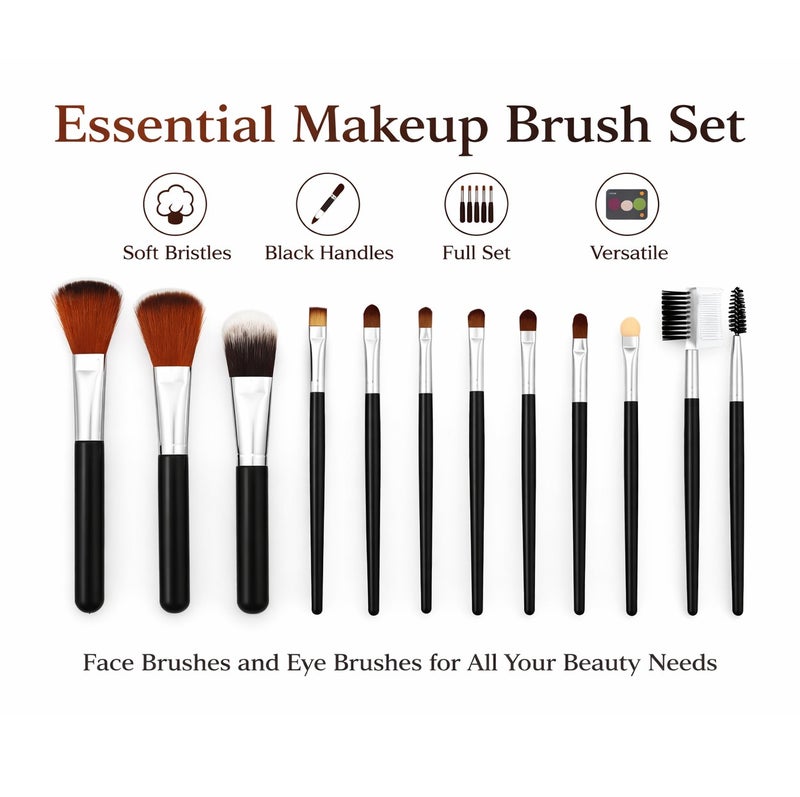 VENDIX Makeup Brush Set 12PCS – Professional Face & Eye Brush Kit for Perfect Makeup - Image 2
