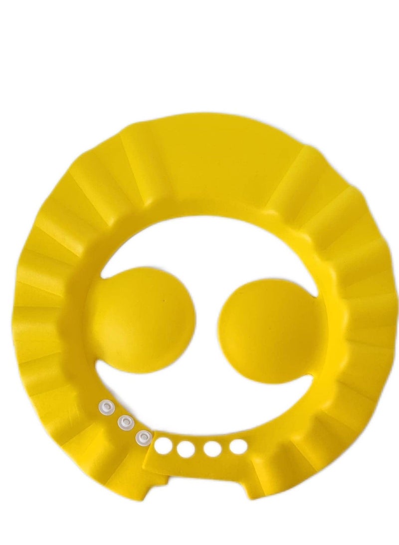 غطاء رأس قابل للتعديل للاستحمام للأطفال باللون الأصفر - Image 1