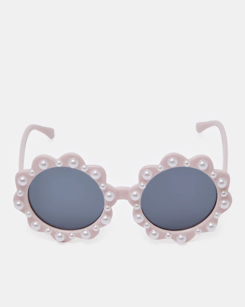 REDTAG Girls Assorted Round Flower Embellished Sunglasses