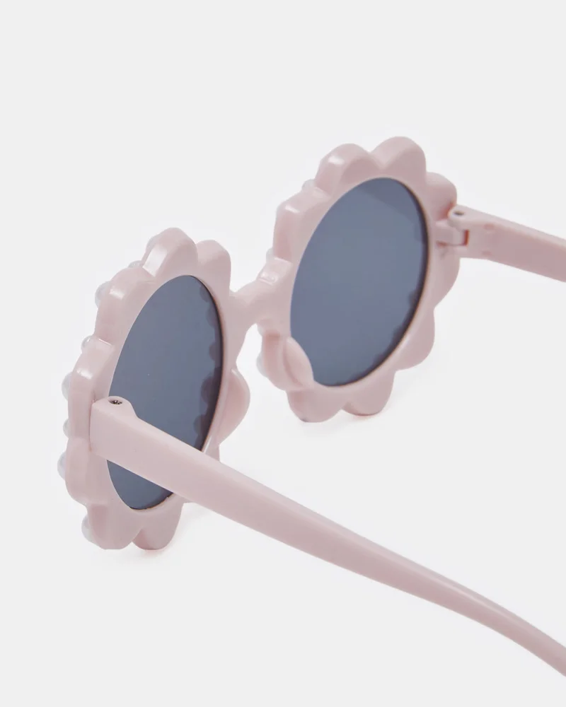 REDTAG Girls Assorted Round Flower Embellished Sunglasses