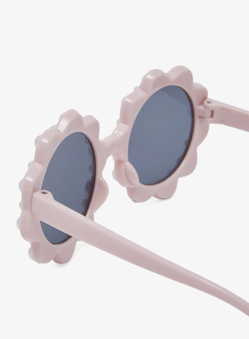 Redtag Girls Assorted Round Flower Embellished Sunglasses